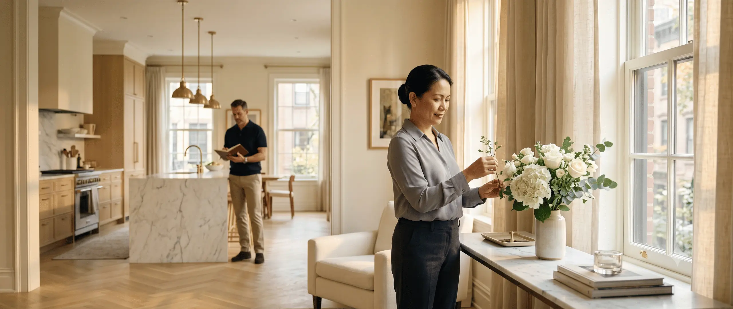 Household professionals in an elegant New York home.